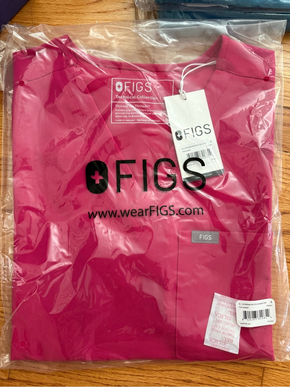 Figs catarina petite scrub top petite small ultra rose